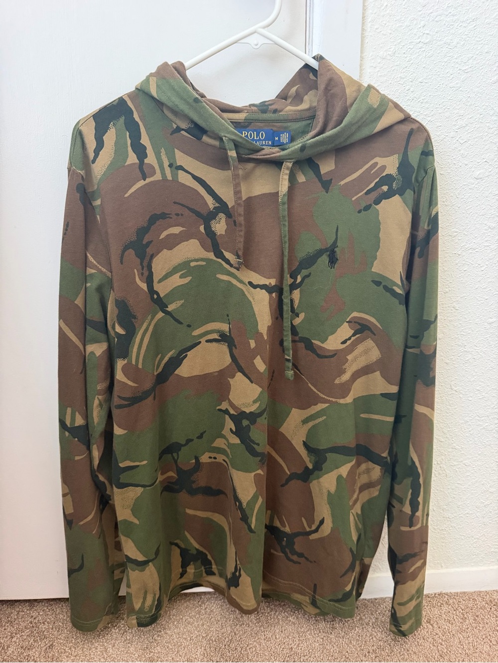 Polo by Ralph Lauren Green and Brown Camo Crewneck Hoodie